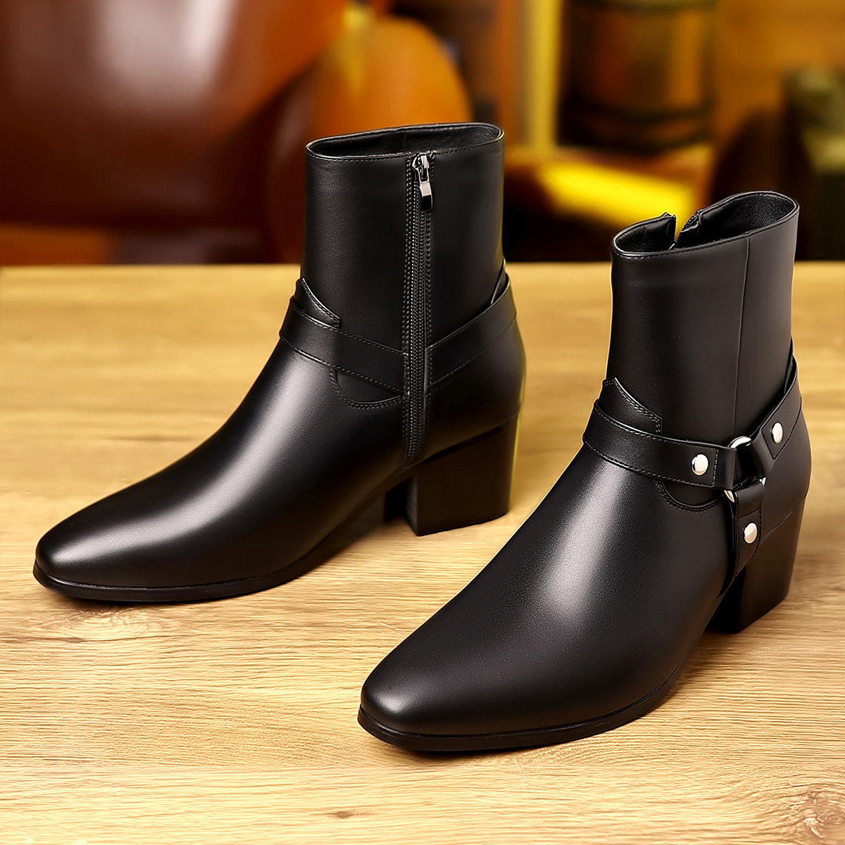 Fashionable British-style Pointed-toe Casual Mens Boots - Image 2