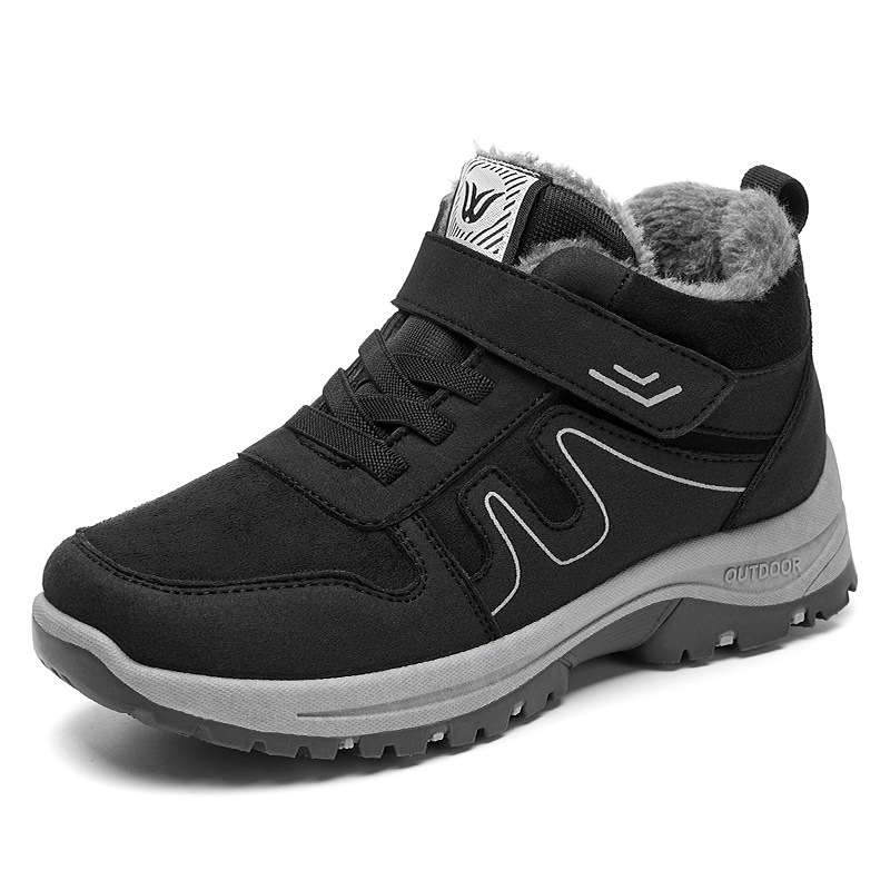 Womens Cotton Snow Boots With Velcro For Winter On Snowy Terrain - Image 4
