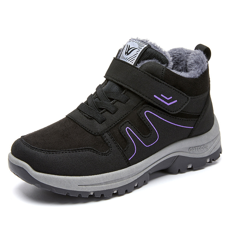 Womens Cotton Snow Boots With Velcro For Winter On Snowy Terrain - Image 6