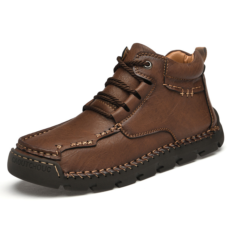 Men's Retro Casual Velvet Warm Cotton Shoes - Image 7