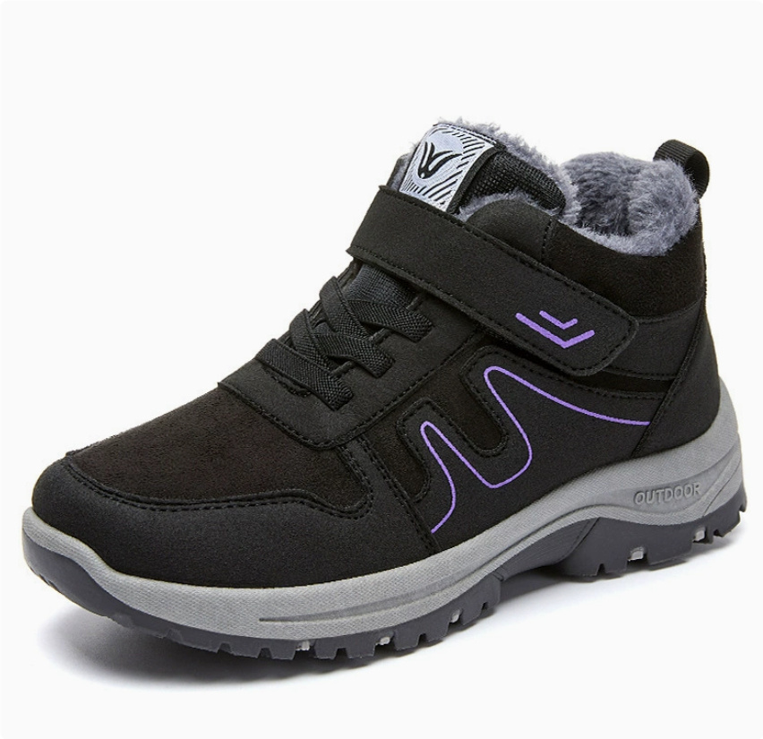 Womens Cotton Snow Boots With Velcro For Winter On Snowy Terrain - Image 9
