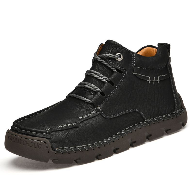 Men's Retro Casual Velvet Warm Cotton Shoes - Image 6