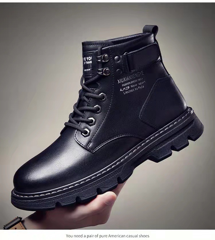 Mens Mid- To High-top Boots In Korean Style - Image 4