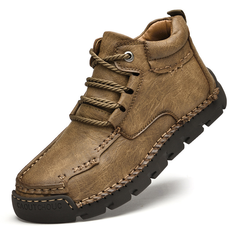 Men's Retro Casual Velvet Warm Cotton Shoes - Image 5